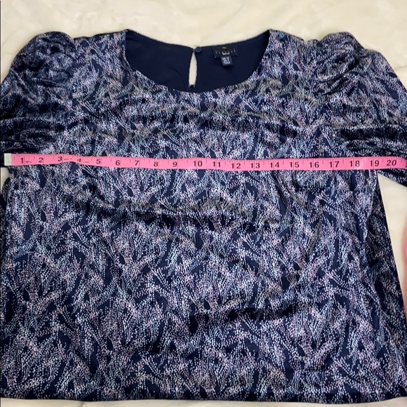 Woman calf sleeve velvet dress size 8 navy blue - Picture 5 of 8